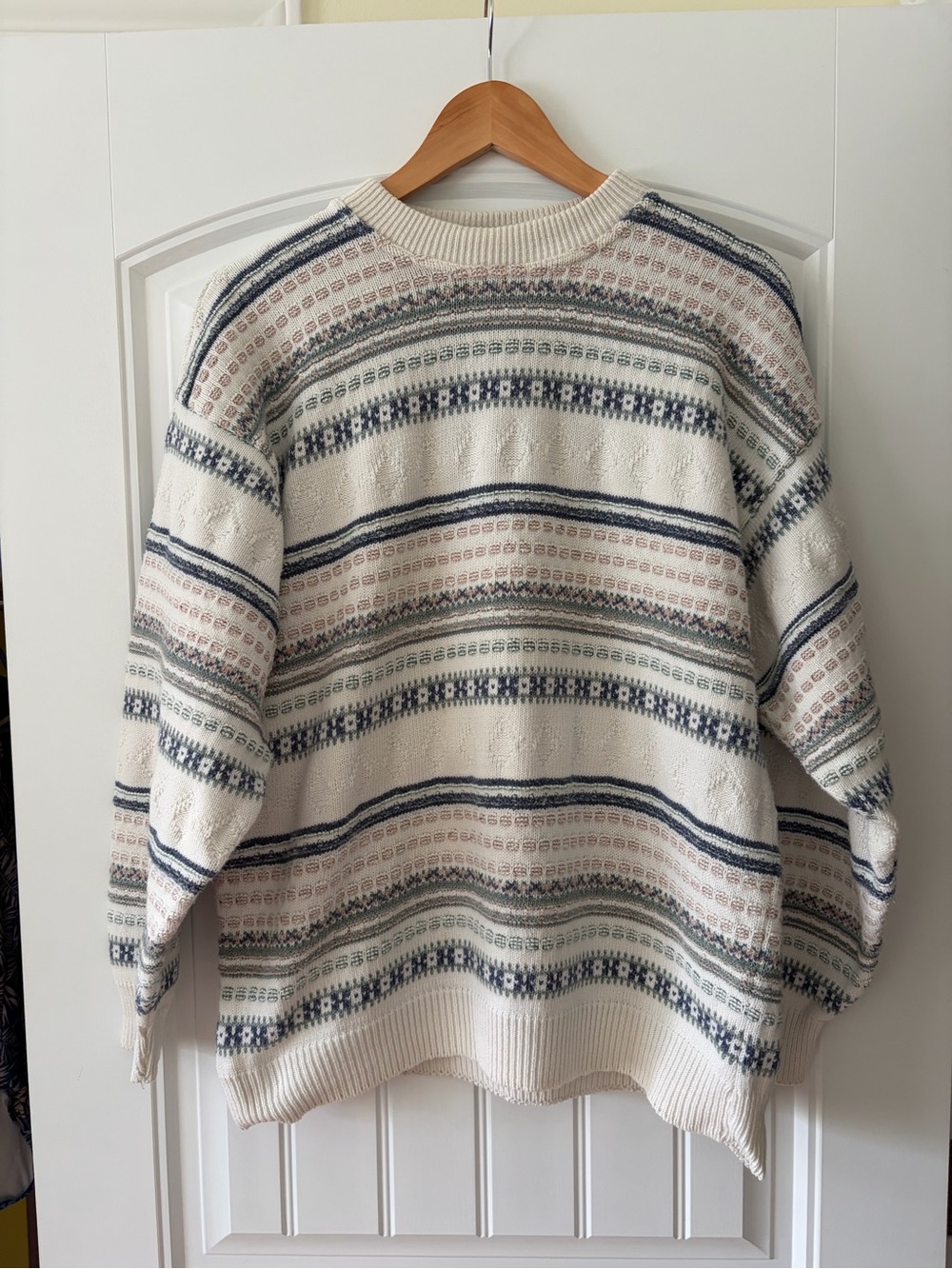 Vintage Cotton Striped knit Sweater Medium